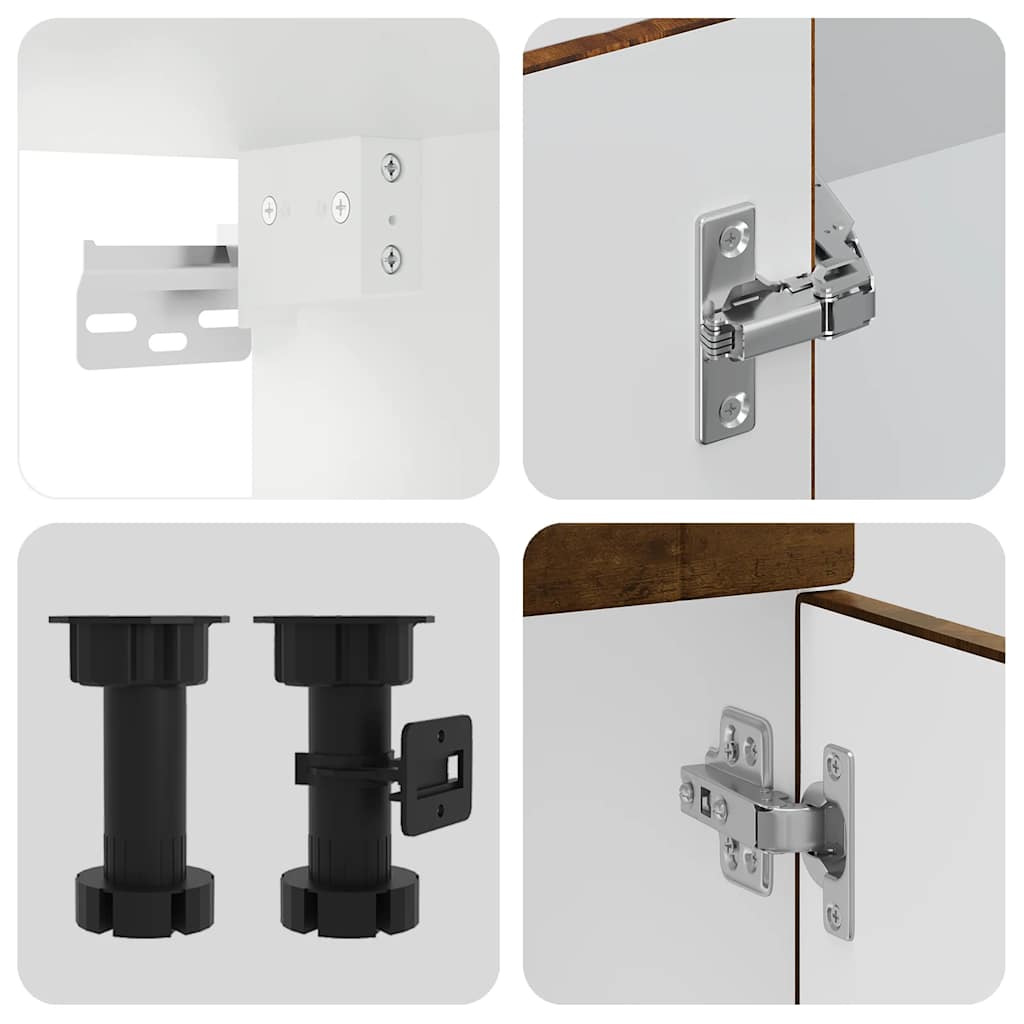 Set dulap de bucătărie din 11 piese „Porto” stejar afumat Lemn GartenMobel Dekor