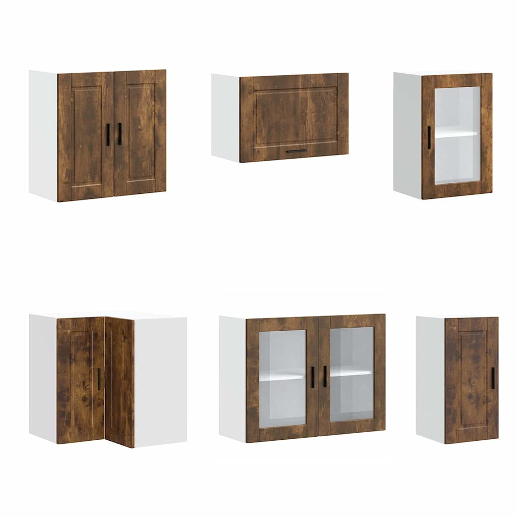 Set dulap de bucătărie din 11 piese „Porto” stejar afumat Lemn GartenMobel Dekor