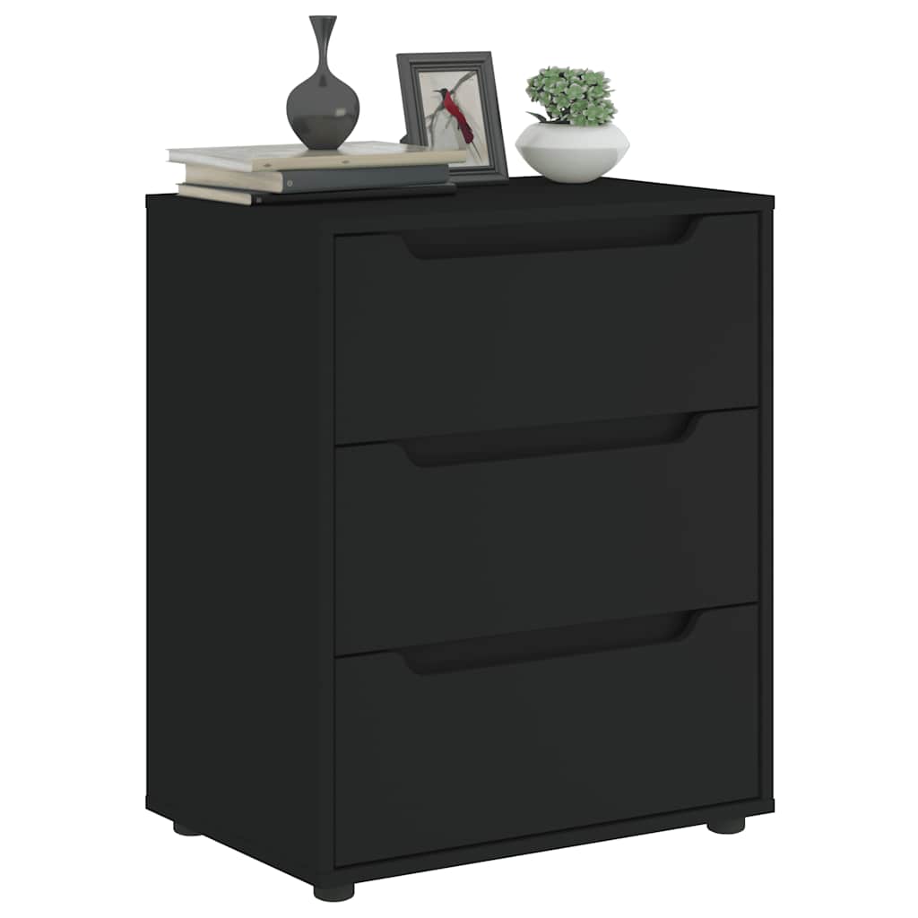 Bufetă „VISNES” Negru 60x40x73 cm lemn prelucrat GartenMobel Dekor
