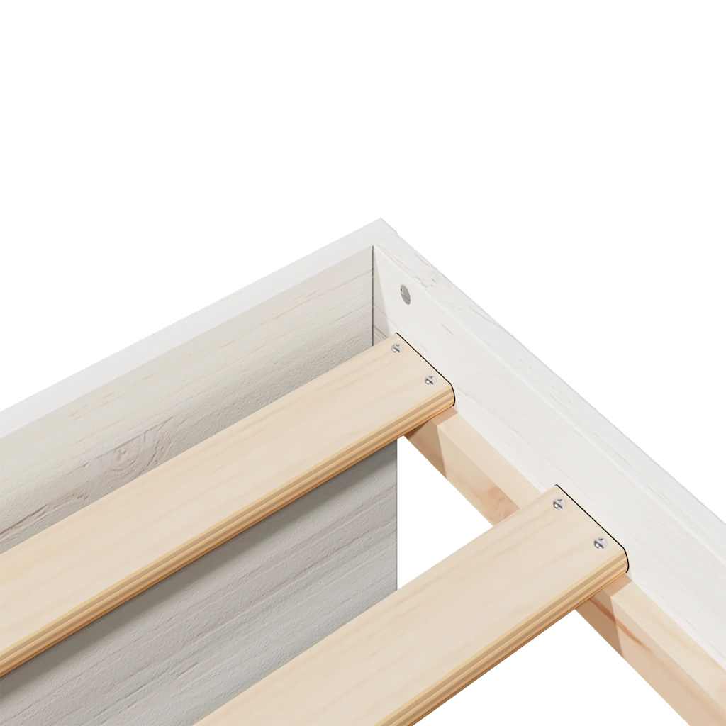 Pat de zi fără saltea, alb, 80x200 cm, lemn masiv pin GartenMobel Dekor