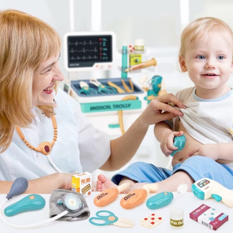 Statie medicala pentru copii, 26 accesorii, sunete si lumini, stetoscop, radiografii, seringa, 3 ani+ MultiMark GlobalProd