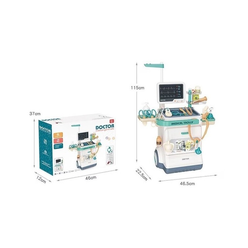 Statie medicala pentru copii, 26 accesorii, sunete si lumini, stetoscop, radiografii, seringa, 3 ani+ MultiMark GlobalProd