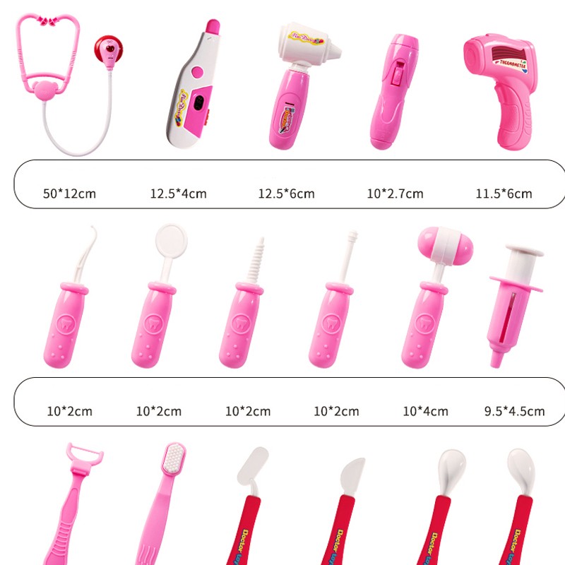 Trusa medicala cu 73 de accesorii pentru copii, ambulanta interactiva cu lumini si efecte sonore, bebelus, roz MultiMark GlobalProd