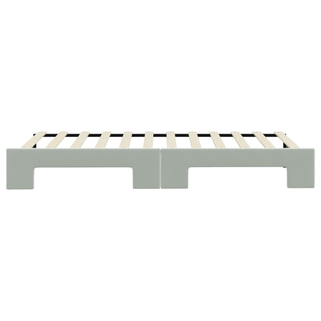 Pat de zi cu extensie, gri deschis, 90x200 cm, catifea GartenMobel Dekor