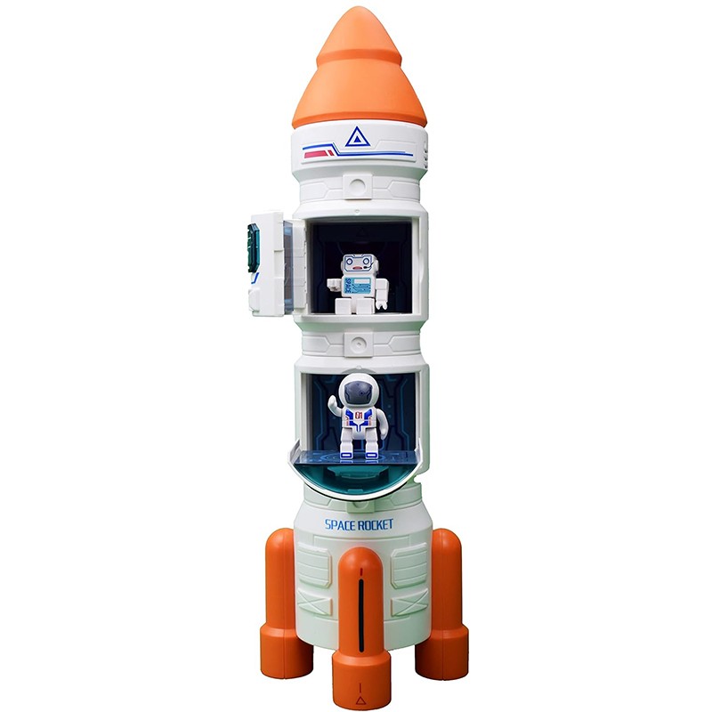 Nava spatiala cu proiector planete, 3 figurine astronaut, efecte sonore si abur, 31 moduri constructie, 9 carti educative MultiMark GlobalProd