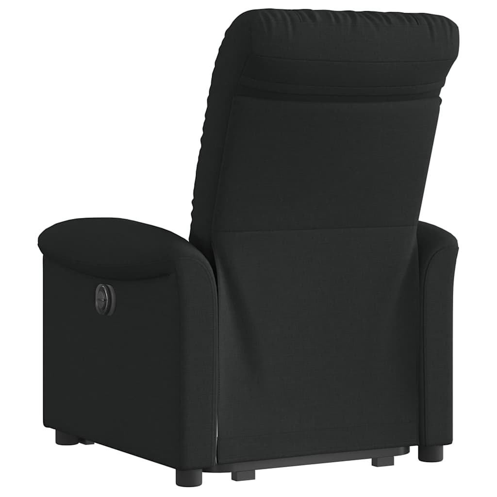 Fotoliu electric rabatabil cu ridicare, negru, textil GartenMobel Dekor