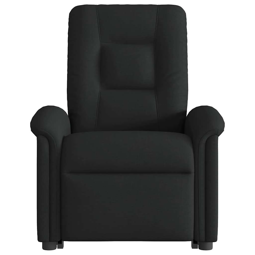 Fotoliu electric rabatabil cu ridicare, negru, textil GartenMobel Dekor