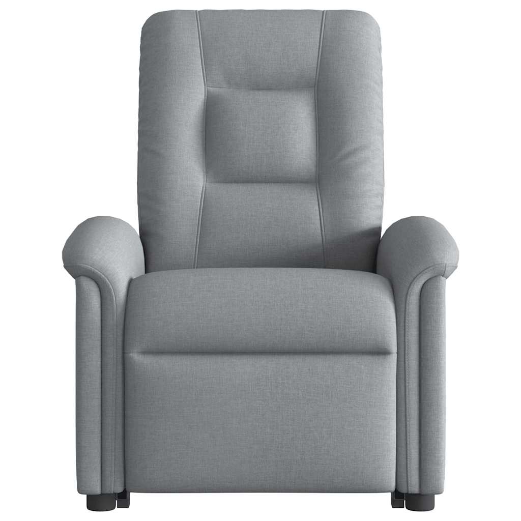 Fotoliu rabatabil cu ridicare, gri deschis, material textil GartenMobel Dekor