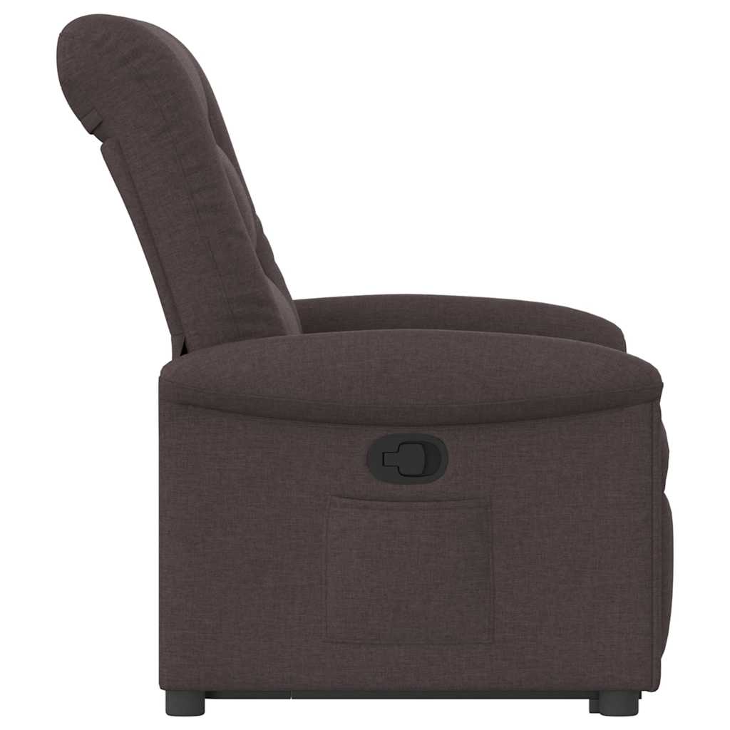 Fotoliu rabatabil cu ridicare pe verticală, maro închis, textil GartenMobel Dekor