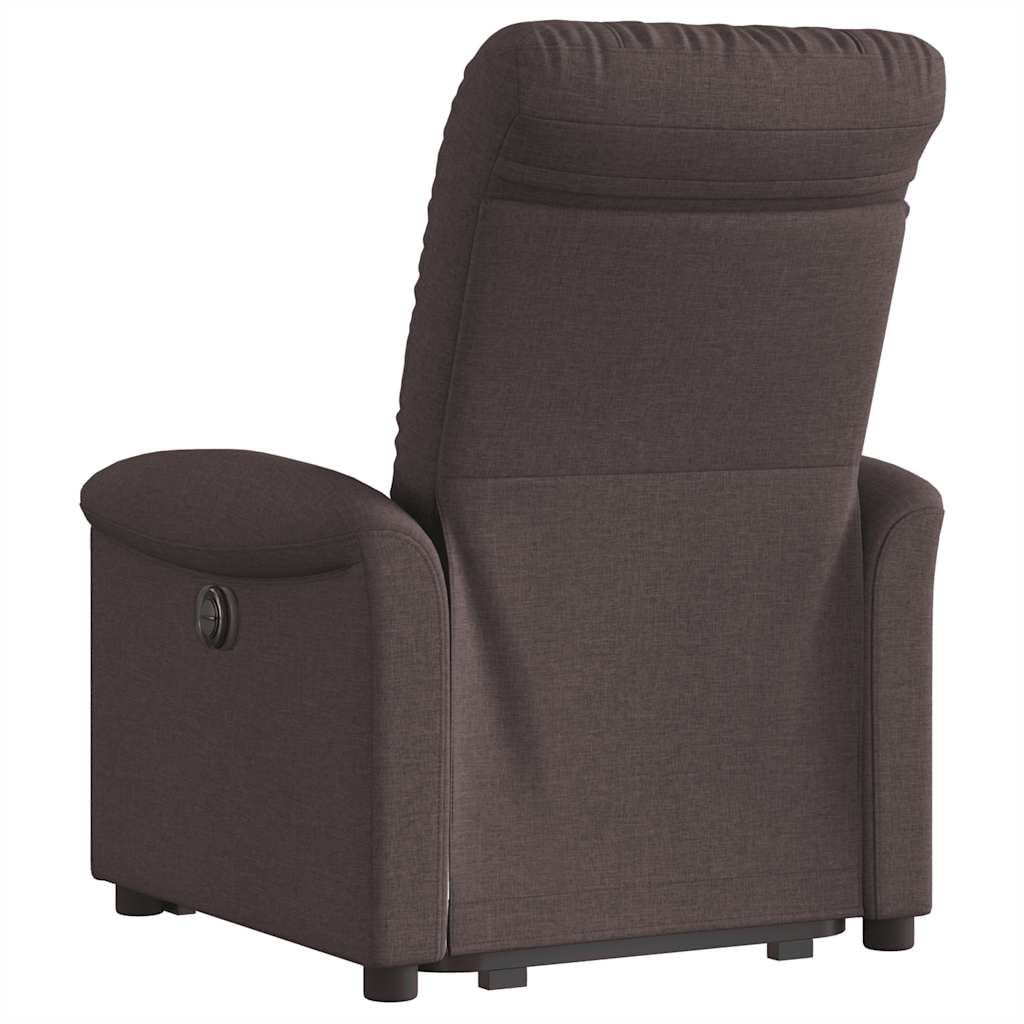 Fotoliu rabatabil cu ridicare pe verticală, maro închis, textil GartenMobel Dekor