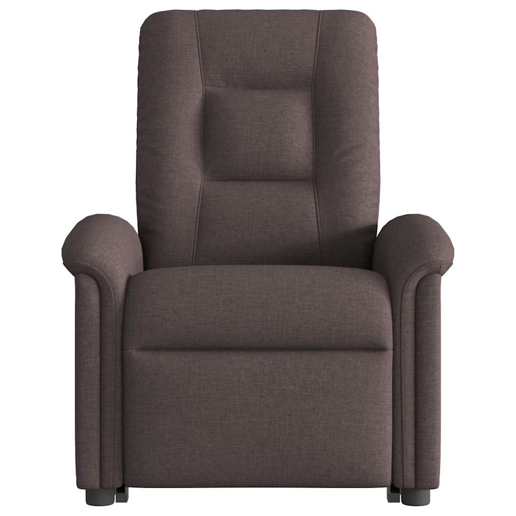 Fotoliu rabatabil cu ridicare pe verticală, maro închis, textil GartenMobel Dekor
