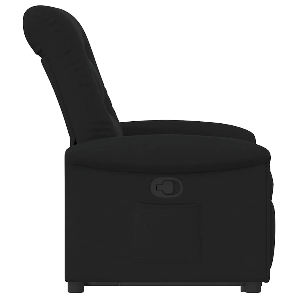 Fotoliu rabatabil cu ridicare pe verticală, negru, textil GartenMobel Dekor