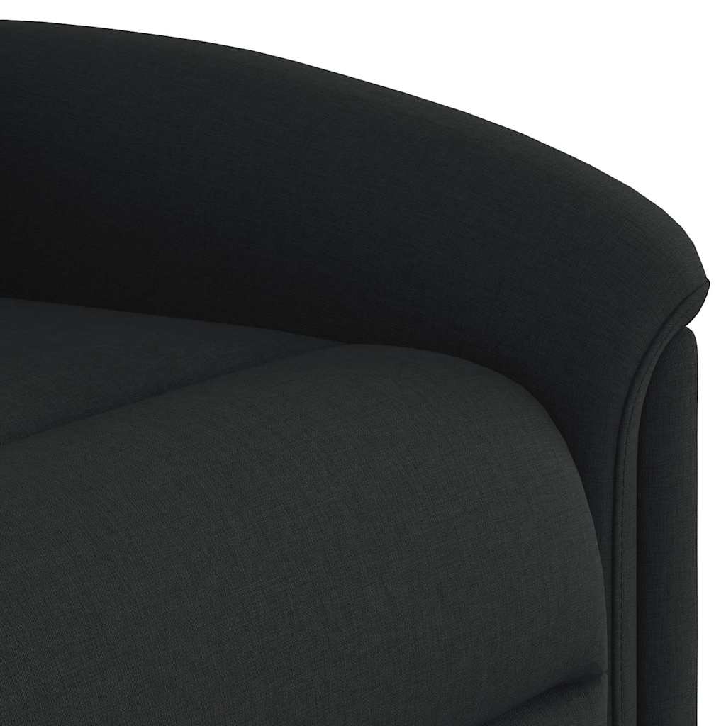 Fotoliu rabatabil cu ridicare pe verticală, negru, textil GartenMobel Dekor