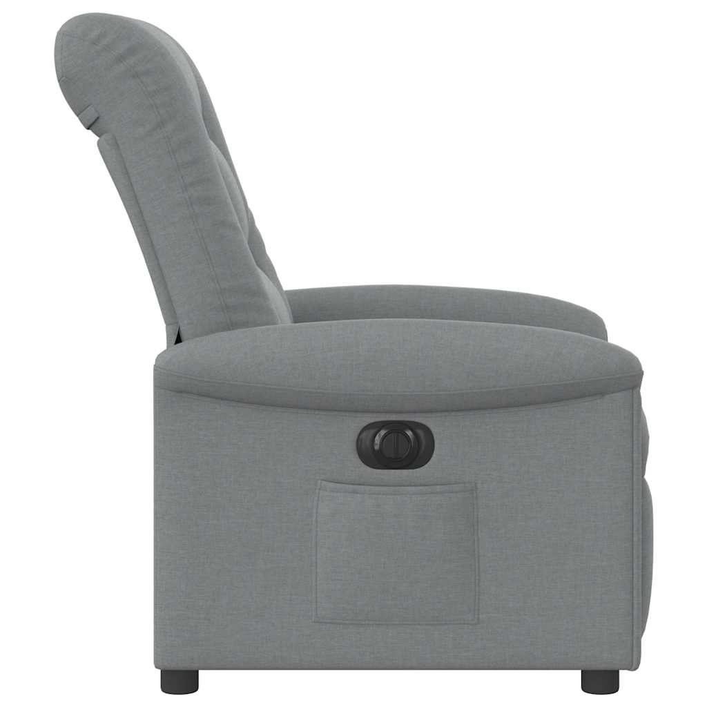 Fotoliu rabatabil electric, gri deschis, textil GartenMobel Dekor