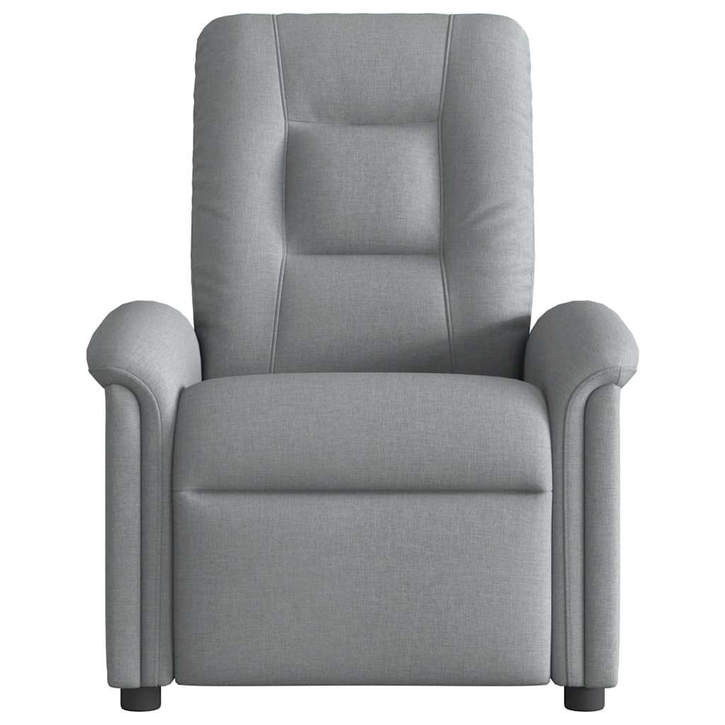Fotoliu rabatabil electric, gri deschis, textil GartenMobel Dekor