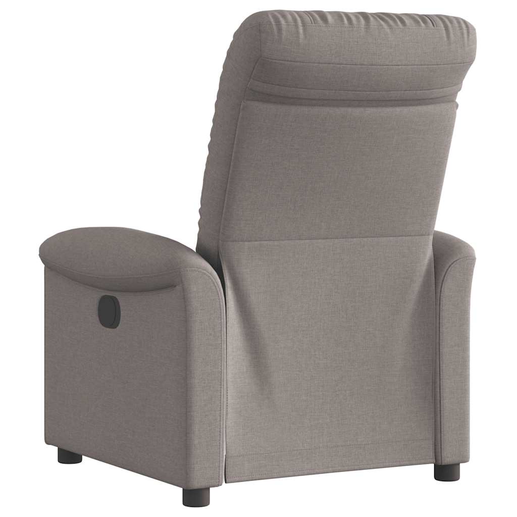 Fotoliu rabatabil electric, gri taupe, material textil GartenMobel Dekor