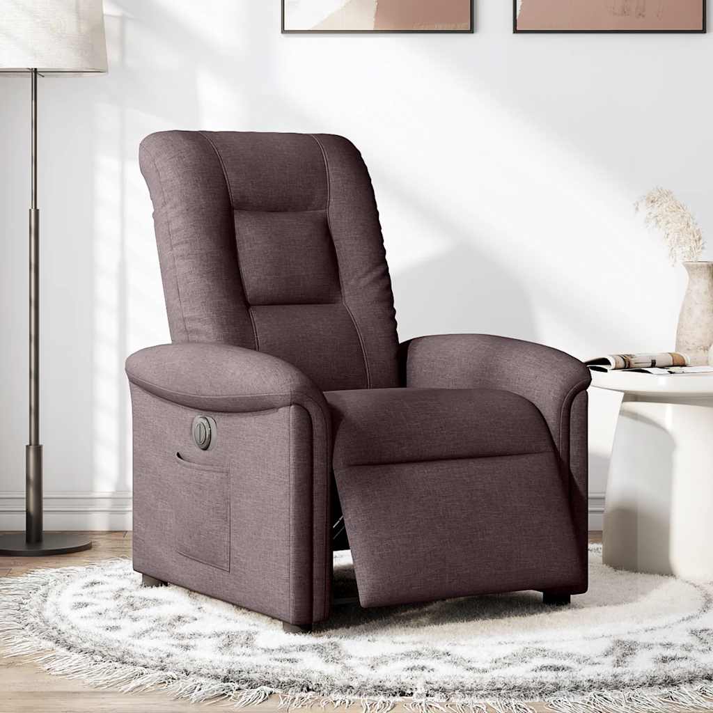 Fotoliu rabatabil electric, maro închis, material textil GartenMobel Dekor