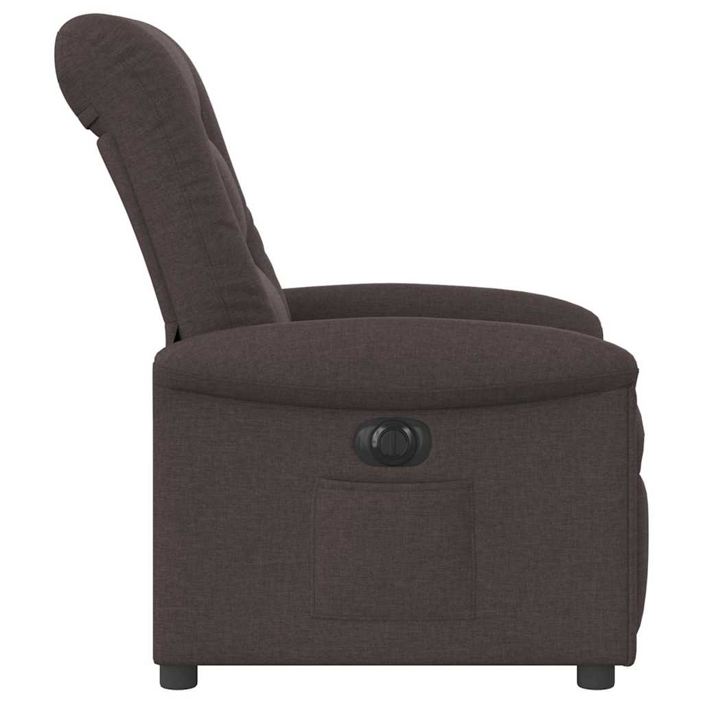 Fotoliu rabatabil electric, maro închis, material textil GartenMobel Dekor