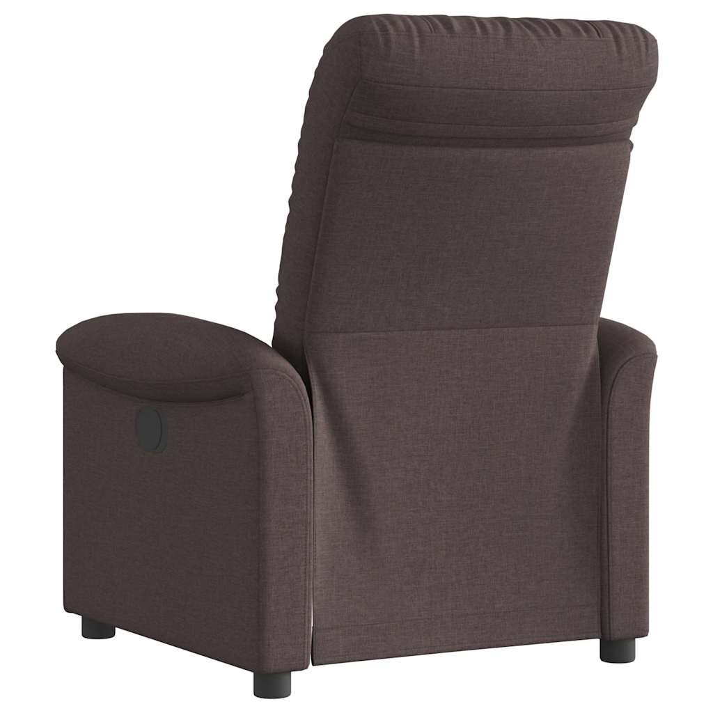 Fotoliu rabatabil electric, maro închis, material textil GartenMobel Dekor