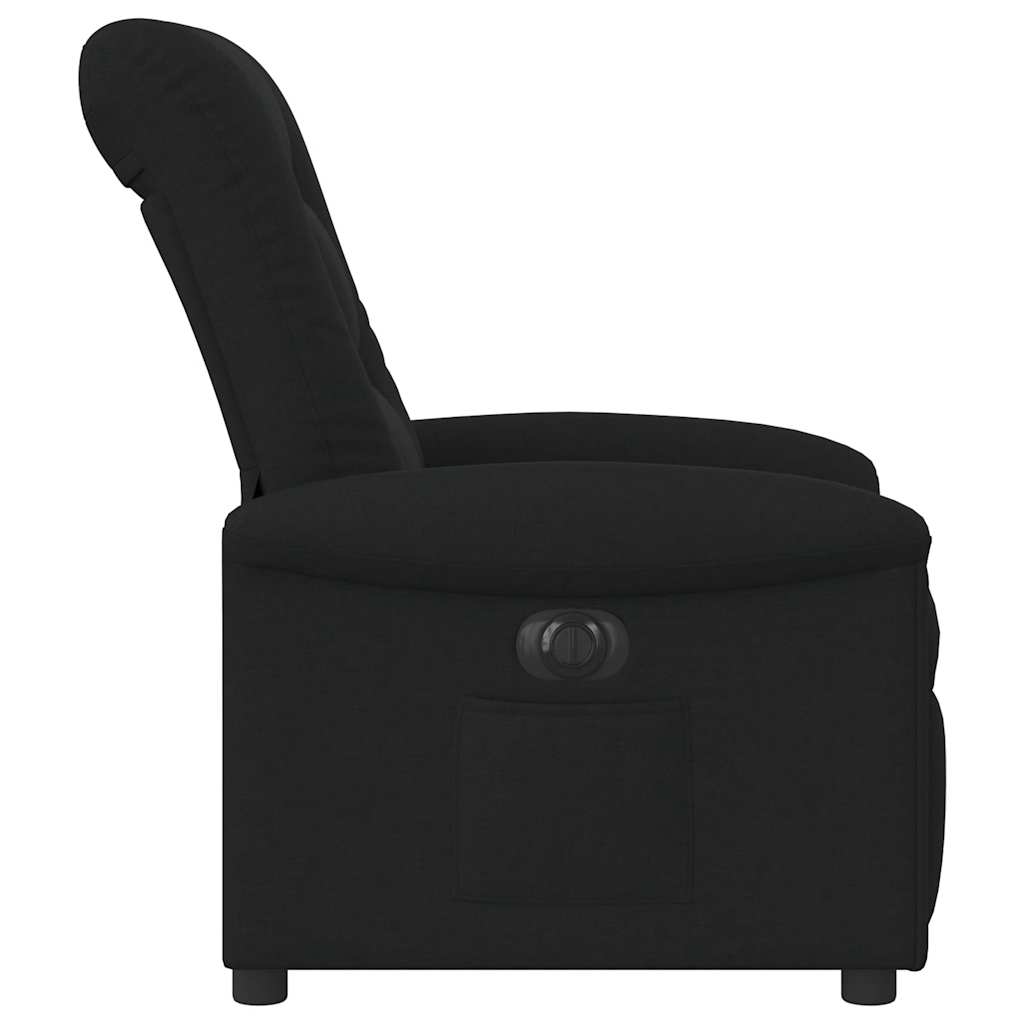 Fotoliu rabatabil electric, negru, material textil GartenMobel Dekor