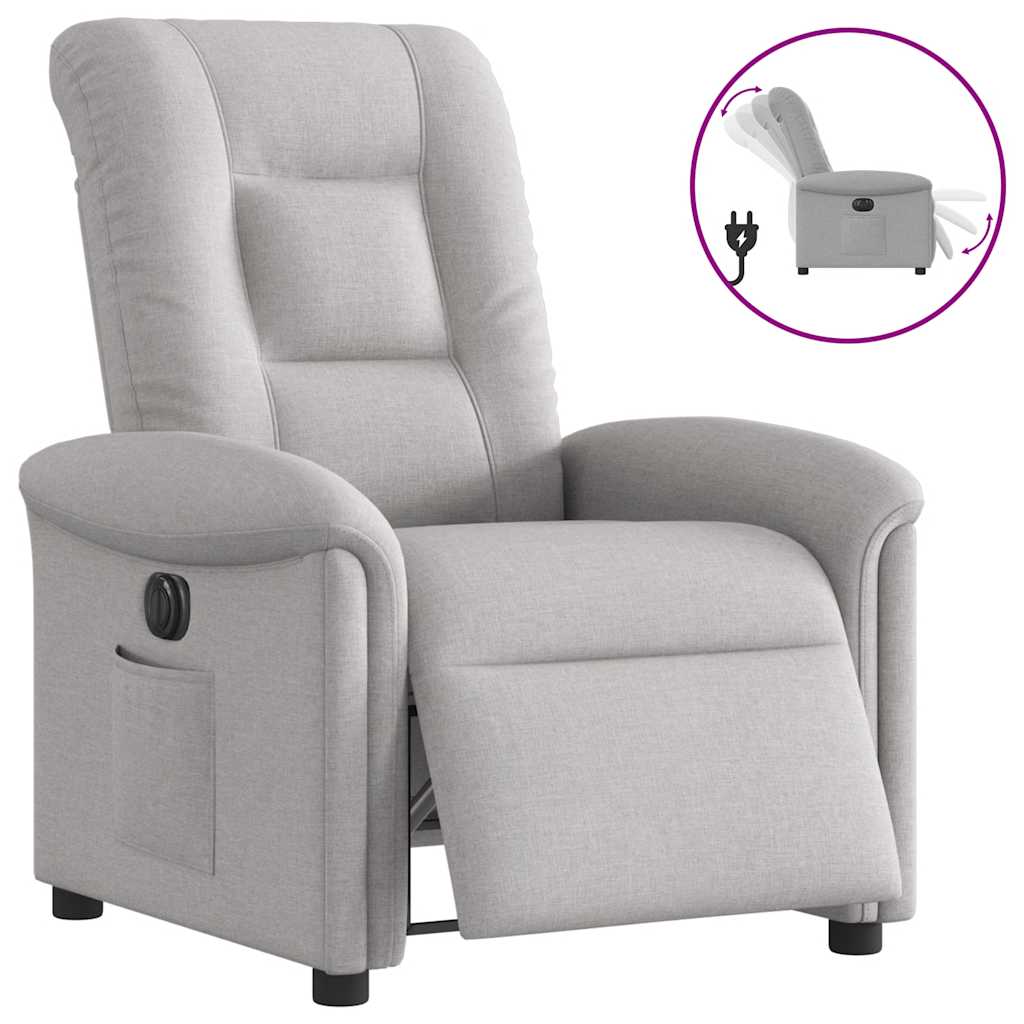 Scaun reclinabil electric Cloud Grey Fabric GartenMobel Dekor