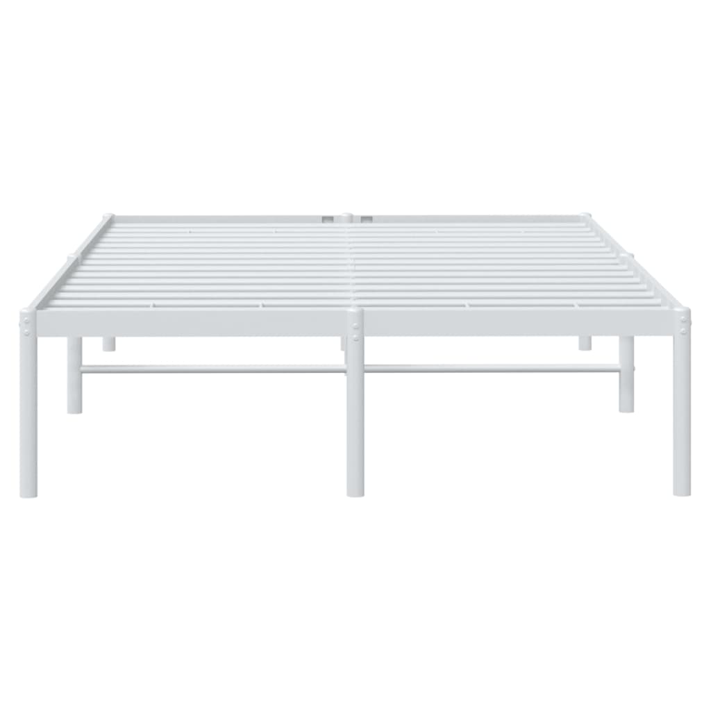 Cadru pat metalic, alb, 120x190 cm GartenMobel Dekor