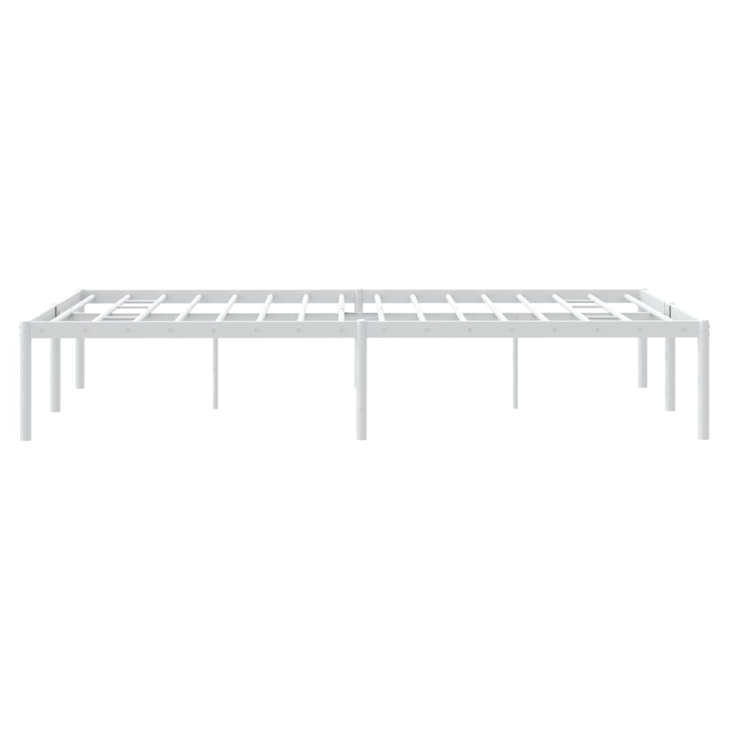 Cadru pat metalic, alb, 120x190 cm GartenMobel Dekor