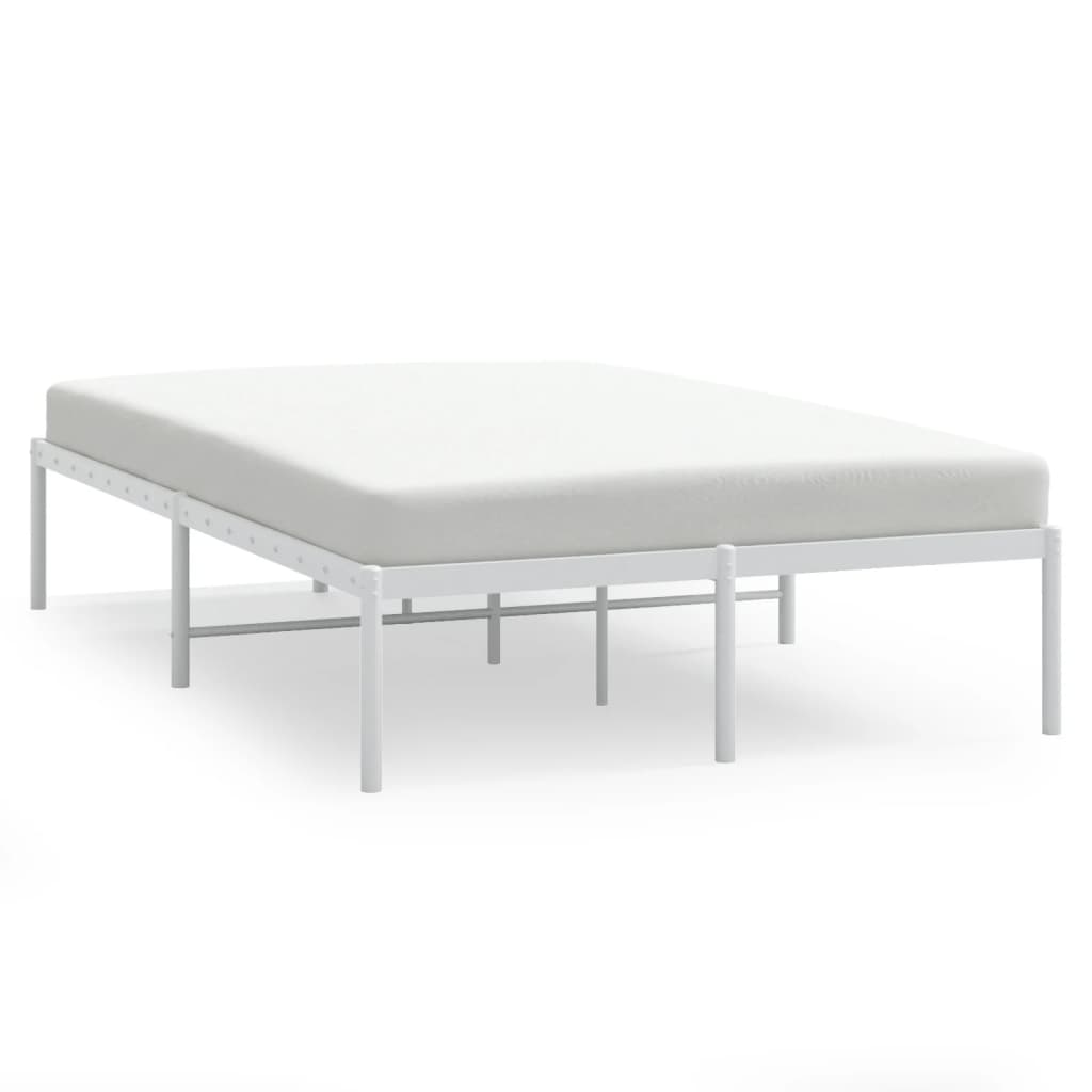 Cadru pat metalic, alb, 120x190 cm GartenMobel Dekor