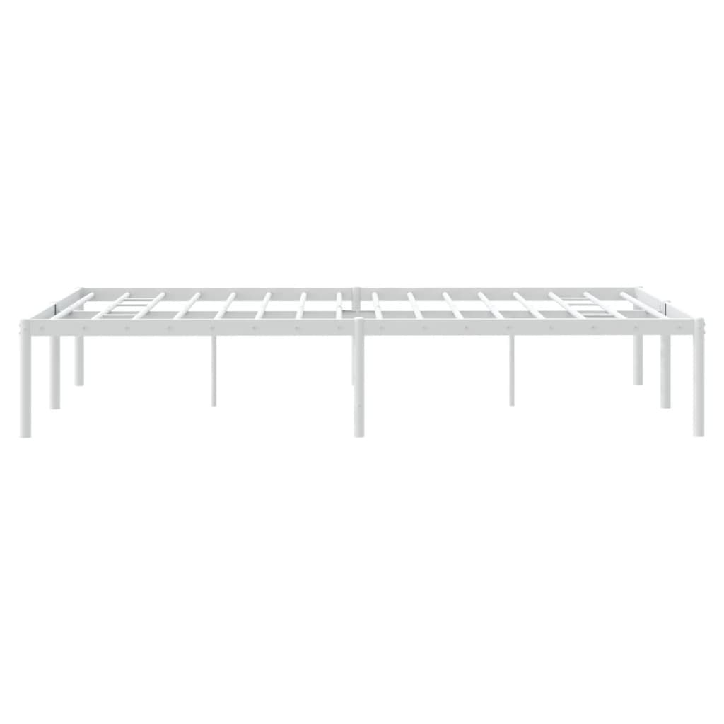 Cadru pat metalic, alb, 120x200 cm GartenMobel Dekor