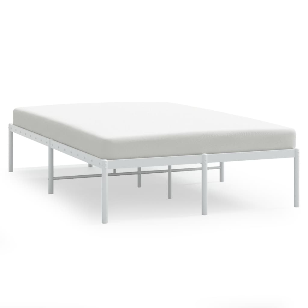Cadru pat metalic, alb, 120x200 cm GartenMobel Dekor