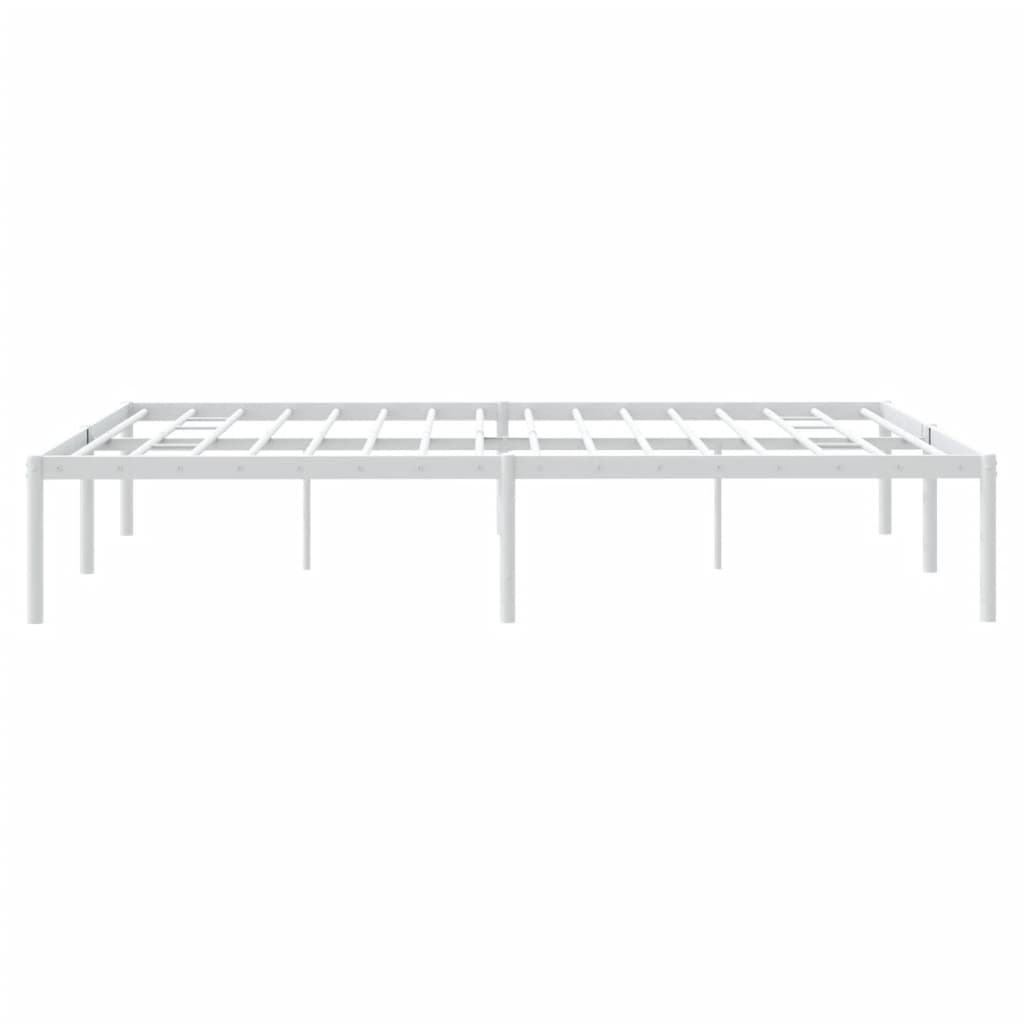 Cadru pat metalic, alb, 140x200 cm GartenMobel Dekor