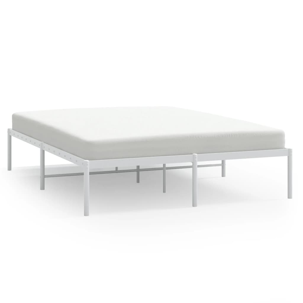 Cadru pat metalic, alb, 160x200 cm GartenMobel Dekor
