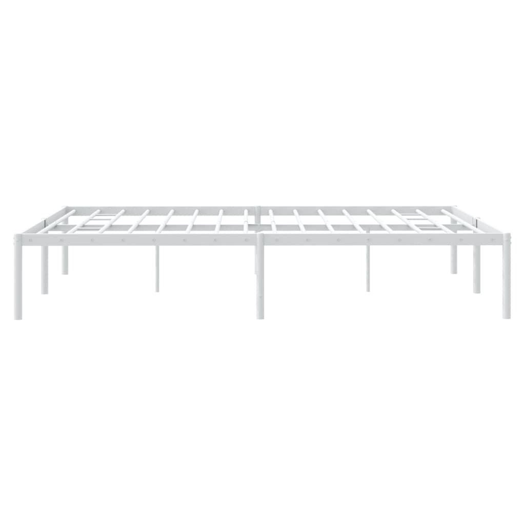 Cadru pat metalic, alb, 160x200 cm GartenMobel Dekor