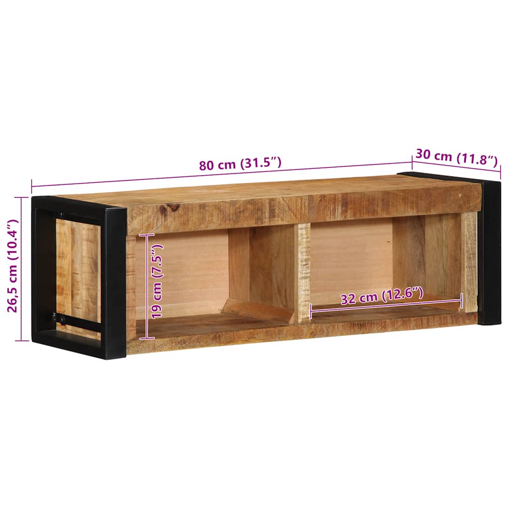 Dulap TV 80x30x25 cm lemn masiv de mango GartenMobel Dekor