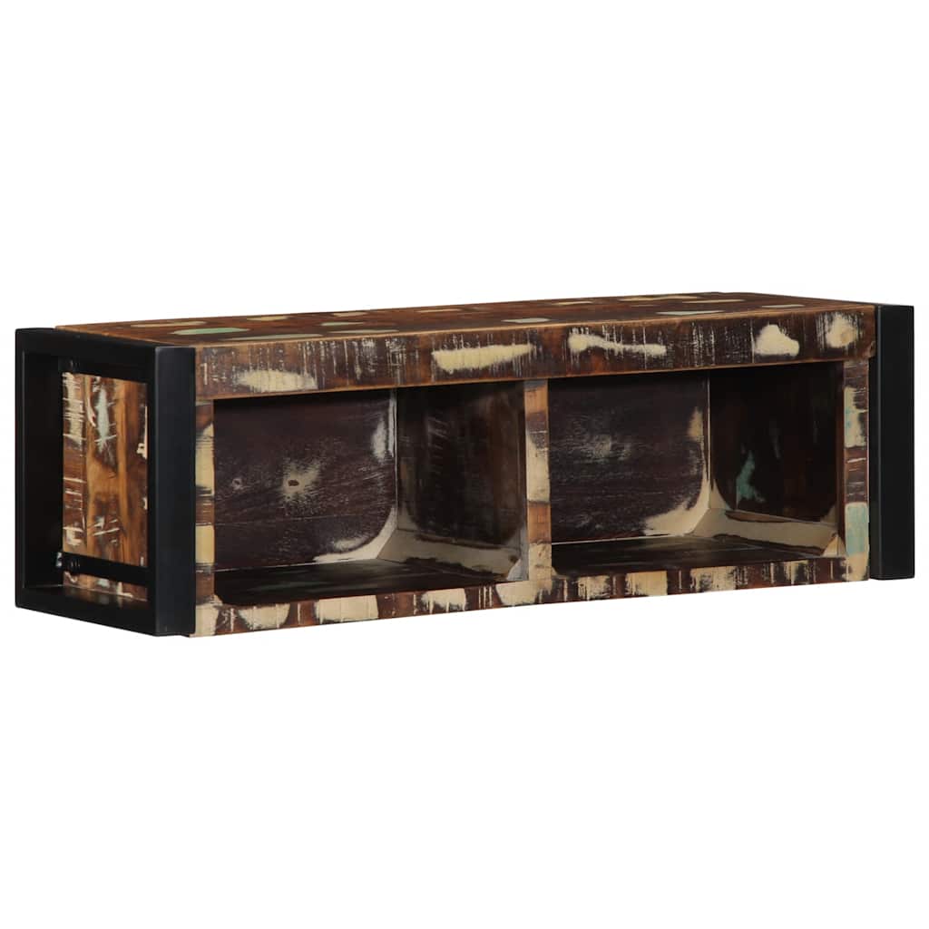 Dulap TV multicolor 80x30x25 cm lemn masiv recuperat GartenMobel Dekor