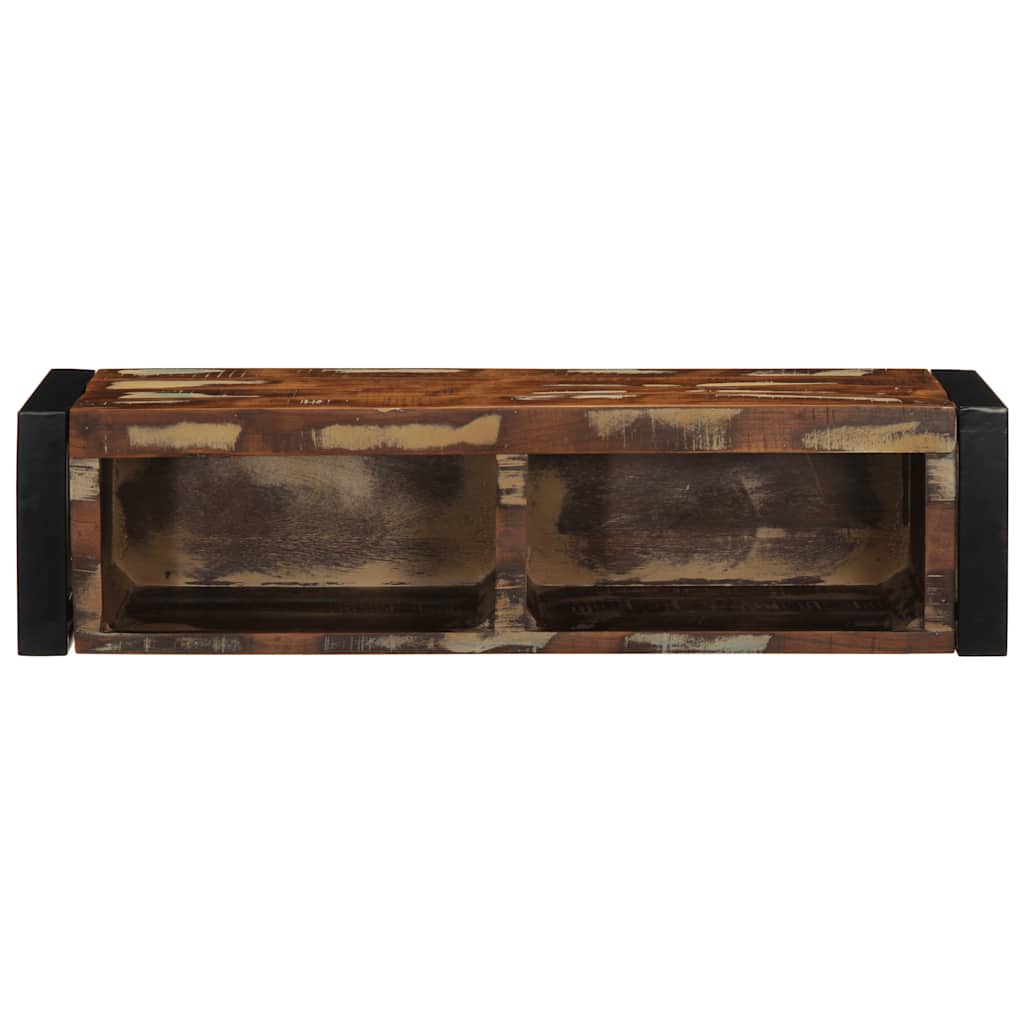 Dulap TV multicolor 80x30x25 cm lemn masiv recuperat GartenMobel Dekor