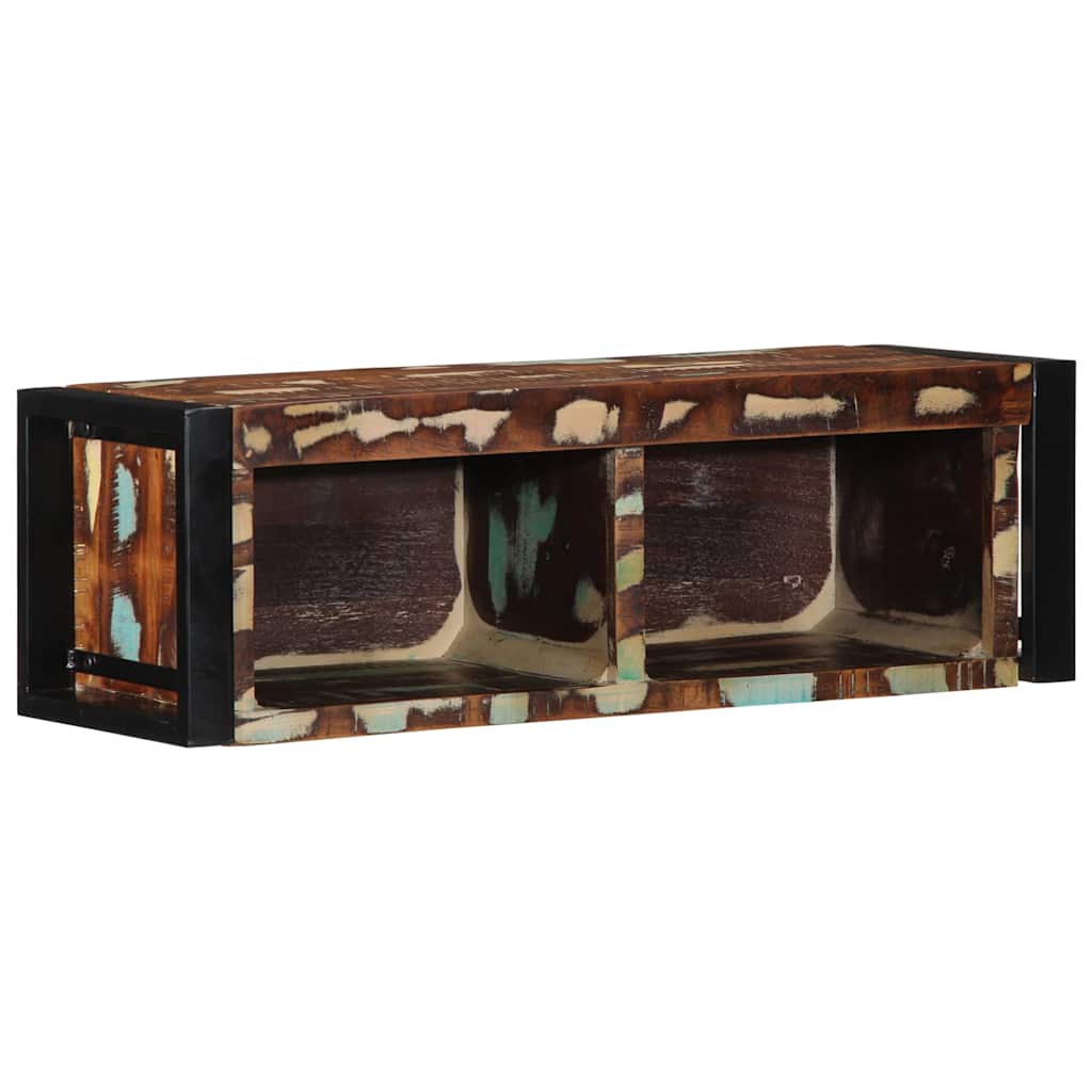 Dulap TV multicolor 80x30x25 cm lemn masiv recuperat GartenMobel Dekor