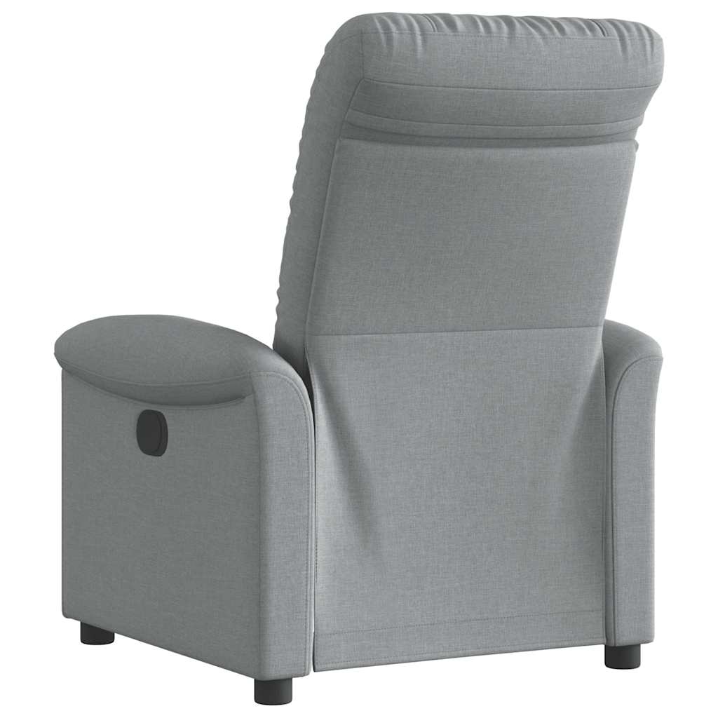 Fotoliu rabatabil, gri deschis, material textil GartenMobel Dekor