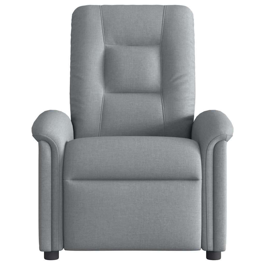 Fotoliu rabatabil, gri deschis, material textil GartenMobel Dekor