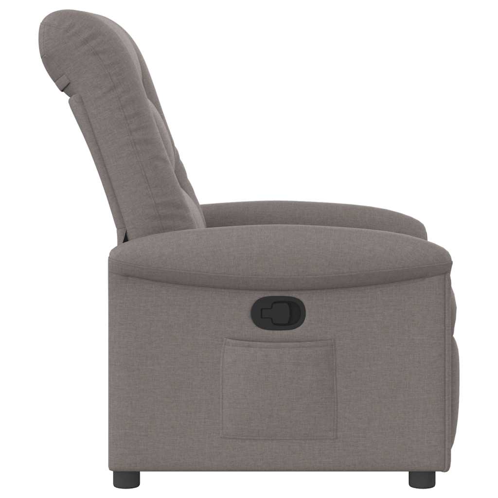 Fotoliu rabatabil, gri taupe, material textil GartenMobel Dekor