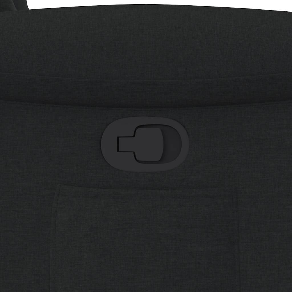 Fotoliu rabatabil, negru, material textil GartenMobel Dekor