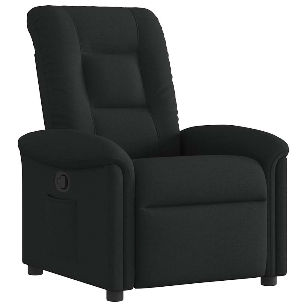 Fotoliu rabatabil, negru, material textil GartenMobel Dekor