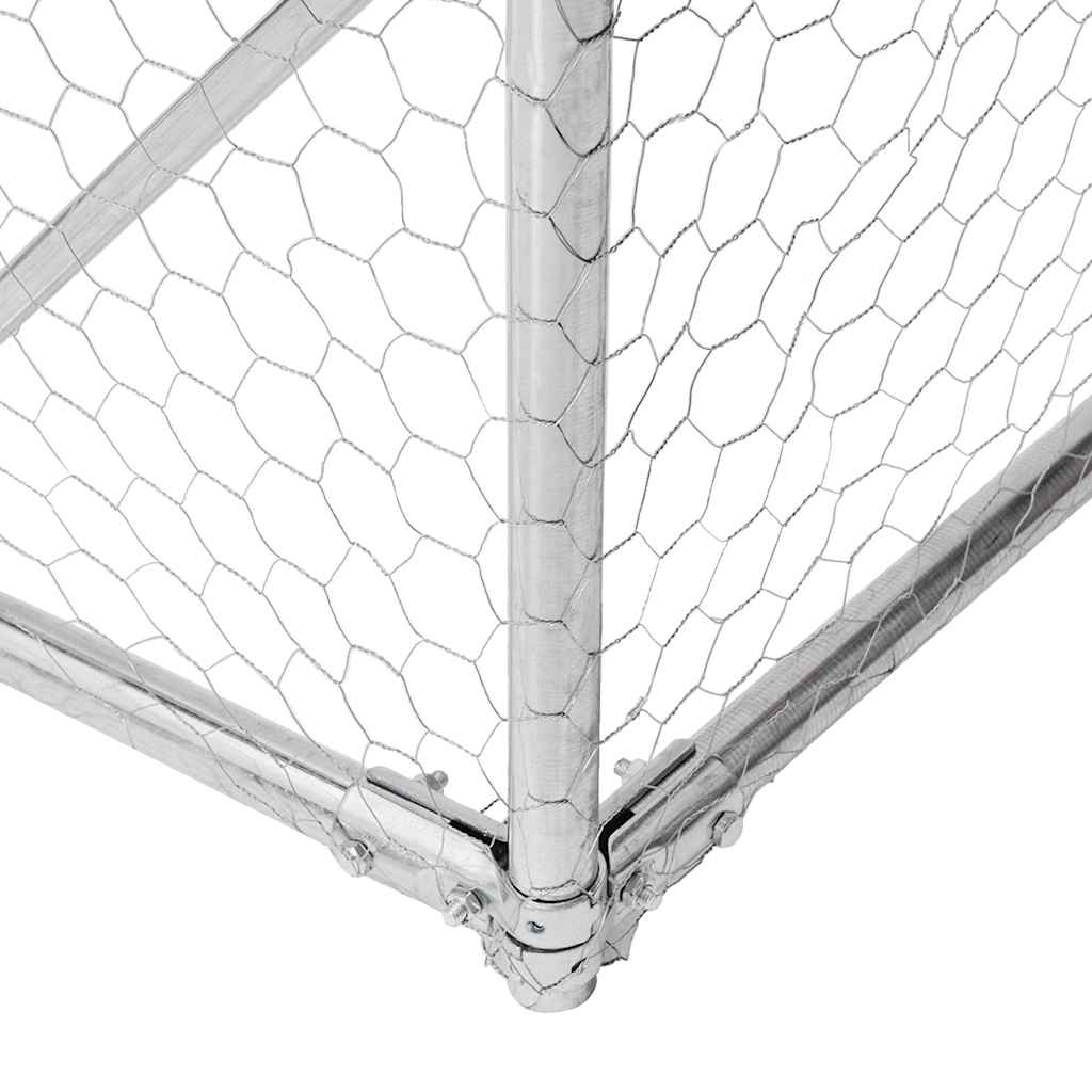 Pui de găină cu acoperiș 2,5x6x2,25 m oțel galvanizat GartenMobel Dekor