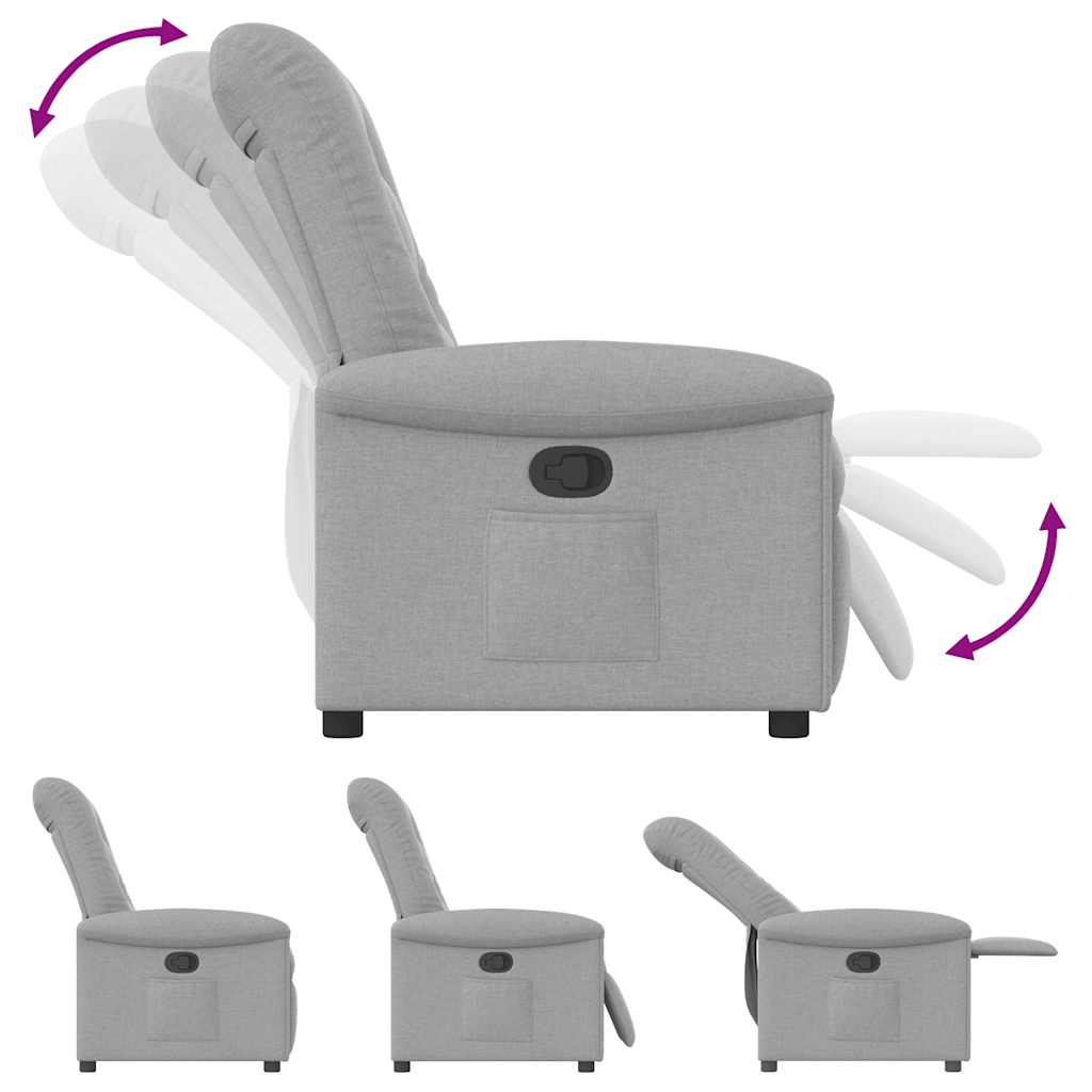 Scaun extensibil din stofă gri nor GartenMobel Dekor