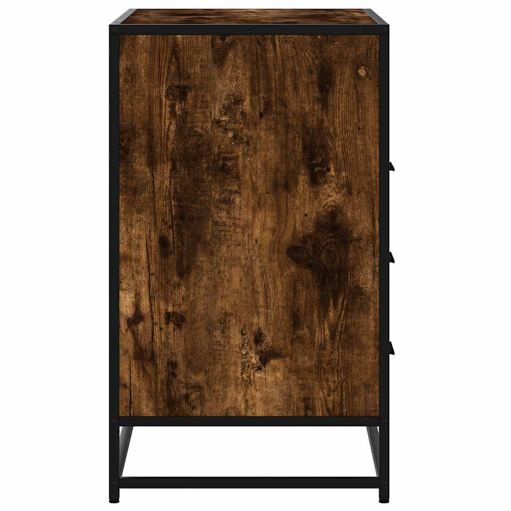 Dulap cu sertar, stejar fumuriu, 70x41x70 cm, lemn prelucrat GartenMobel Dekor
