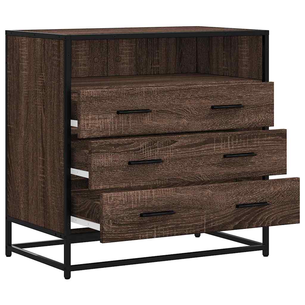 Dulap cu sertar, stejar maro, 70x41x70 cm, lemn prelucrat GartenMobel Dekor