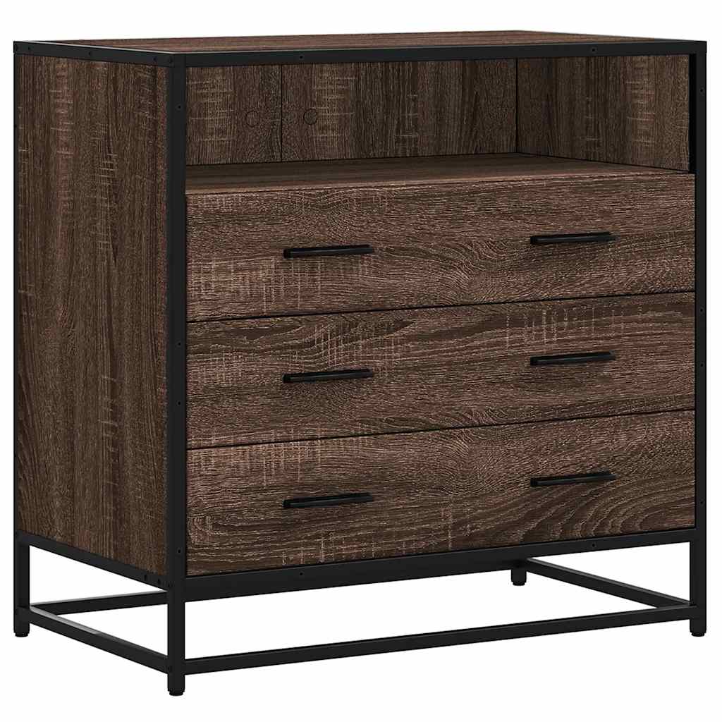 Dulap cu sertar, stejar maro, 70x41x70 cm, lemn prelucrat GartenMobel Dekor