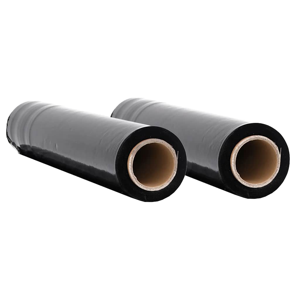 Film extensibil 2 buc Negru 17 μm 50 cm x 300 m GartenMobel Dekor