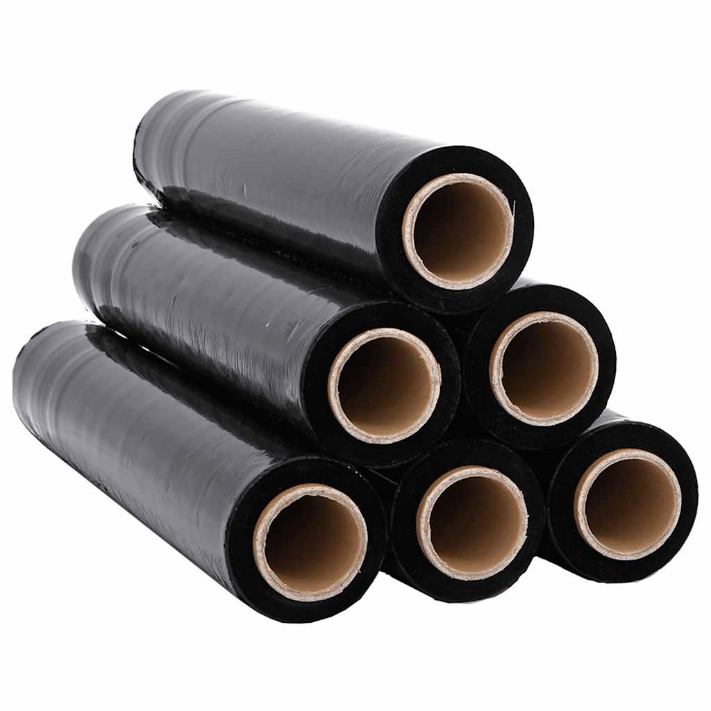 Film extensibil 6 buc Negru 30 μm 50 cm x 150 m GartenMobel Dekor