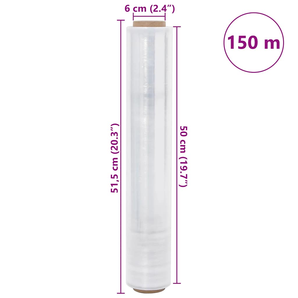 Film extensibil 6 buc Transparent 17 μm 50 cm x 150 m GartenMobel Dekor